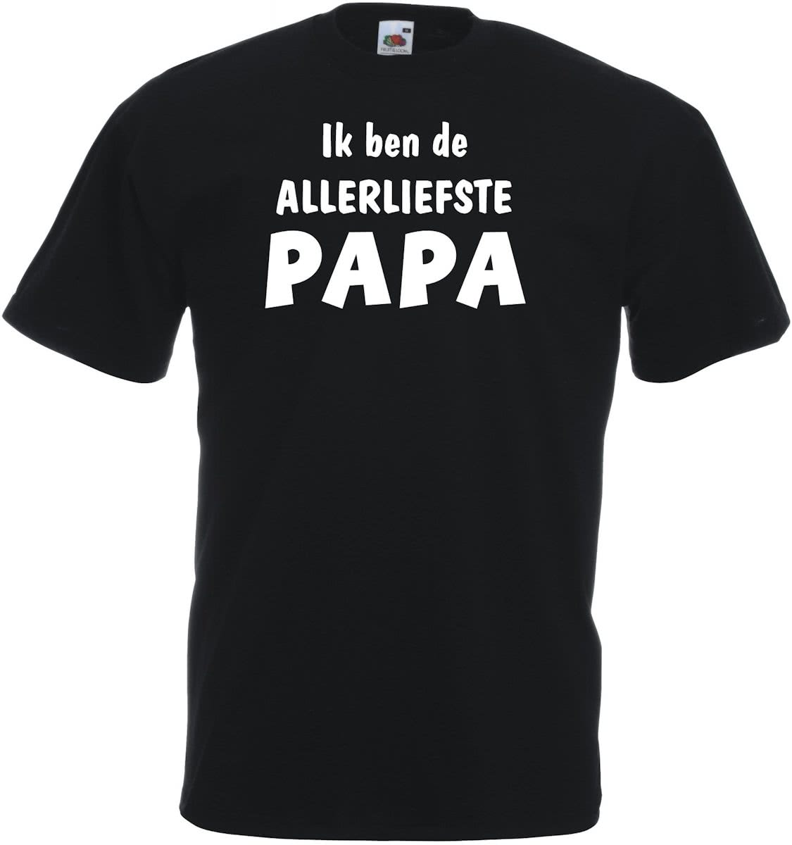 Heren T-shirt - Ik ben de allerliefste Papa - zwart - maat L