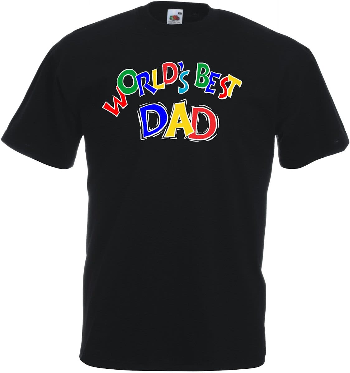 Heren T-shirt - World�s Best Dad - zwart - maat L