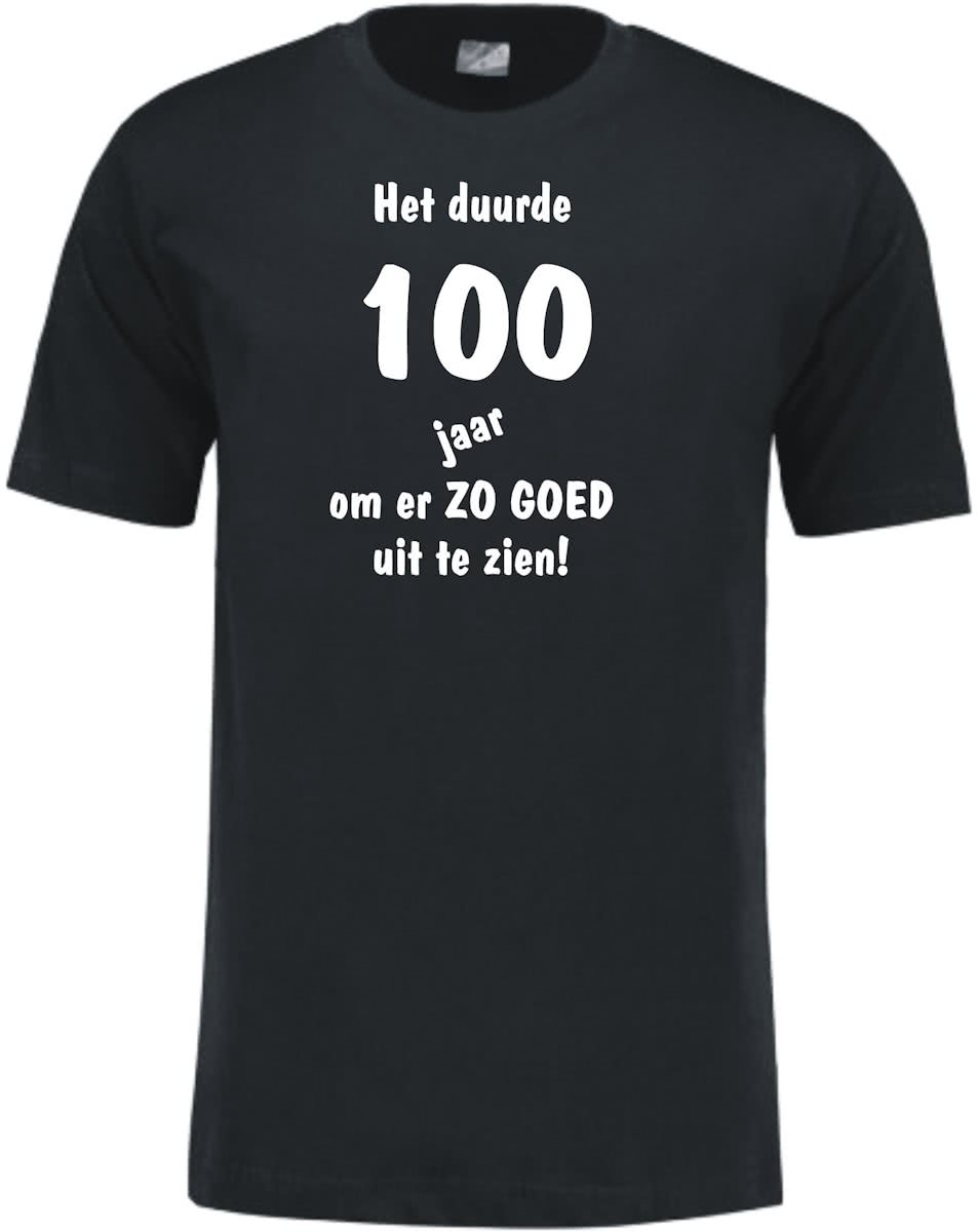 Mijncadeautje - Leeftijd T-shirt - Het duurde 100 jaar - Unisex - Zwart (maat 3XL)