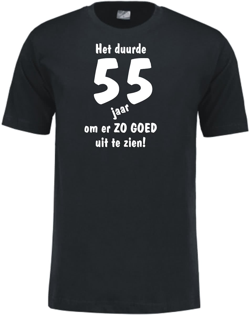 Mijncadeautje - Leeftijd T-shirt - Het duurde 55 jaar - Unisex - Zwart (maat 3XL)