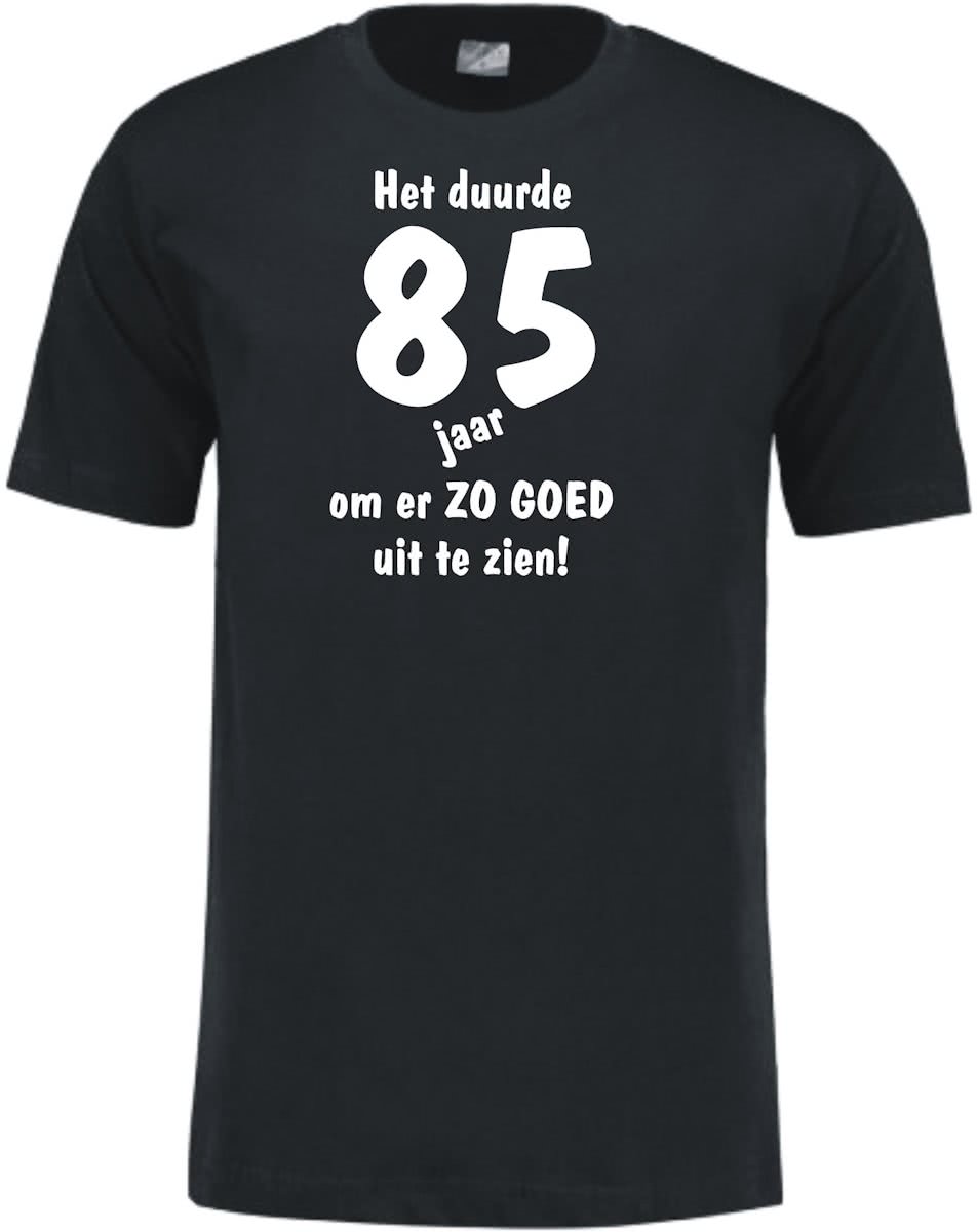   - Leeftijd T-shirt - Het duurde 85 jaar - Unisex - Zwart (maat M)