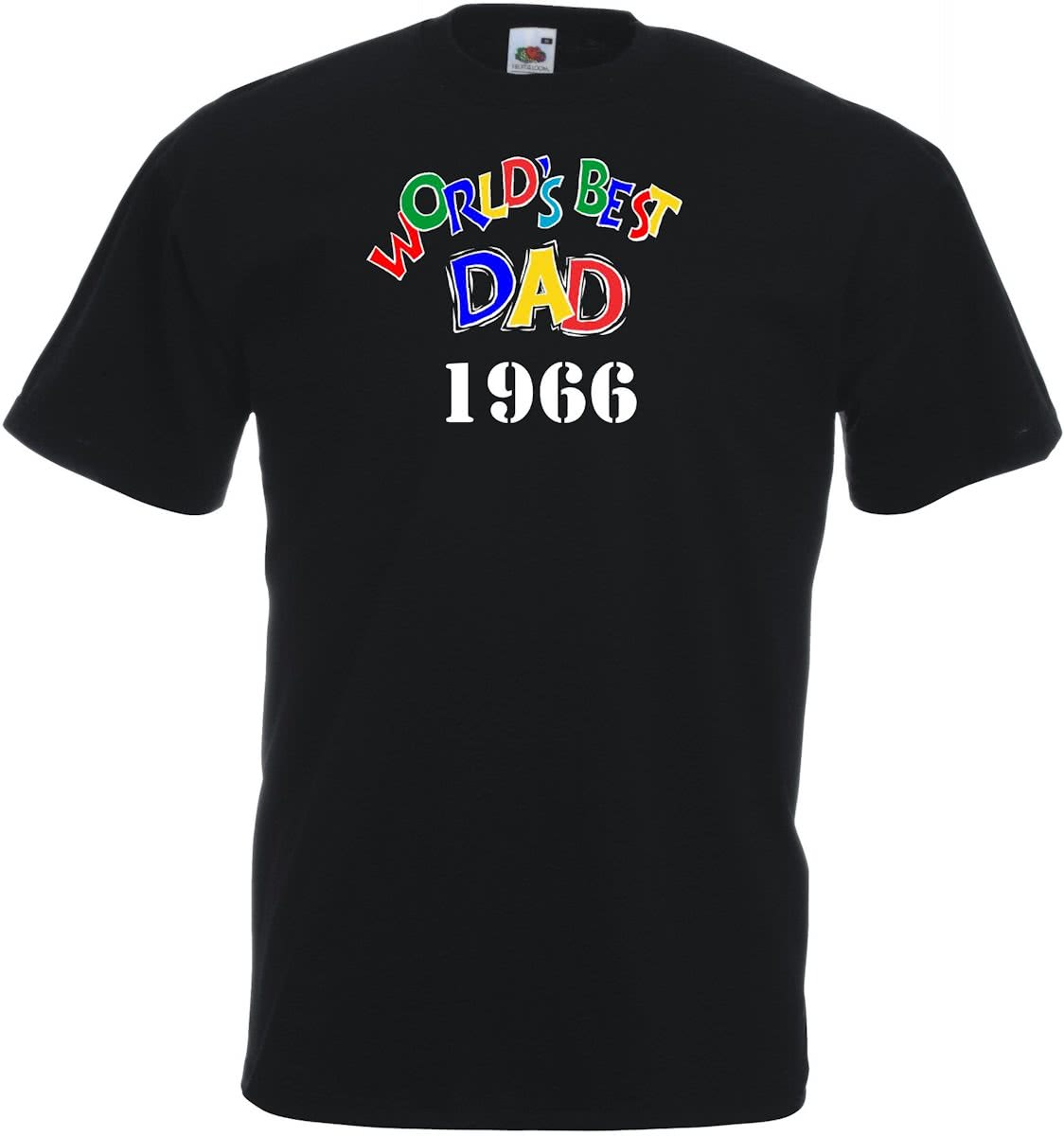   - Unisex T-shirt - World´s Best Dad - met geboortejaar - zwart -  - maat 3XL