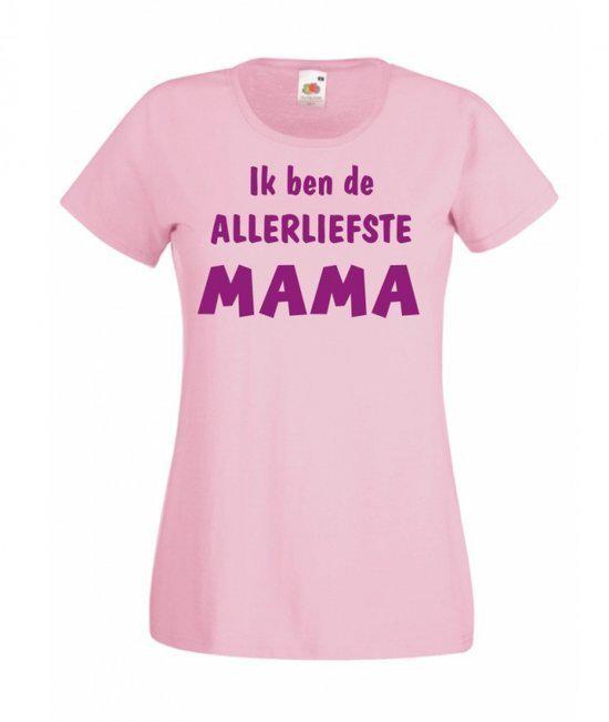 Mijncadeautje Dames T-shirt roze L Allerliefste Mama