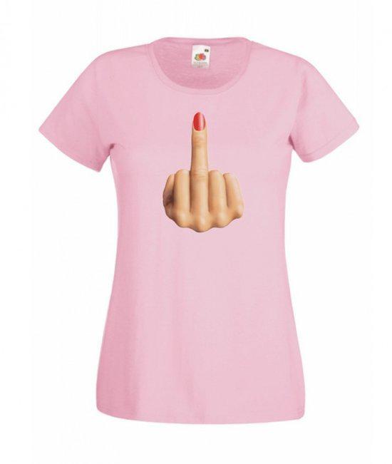 Mijncadeautje Dames T-shirt roze L F*** you