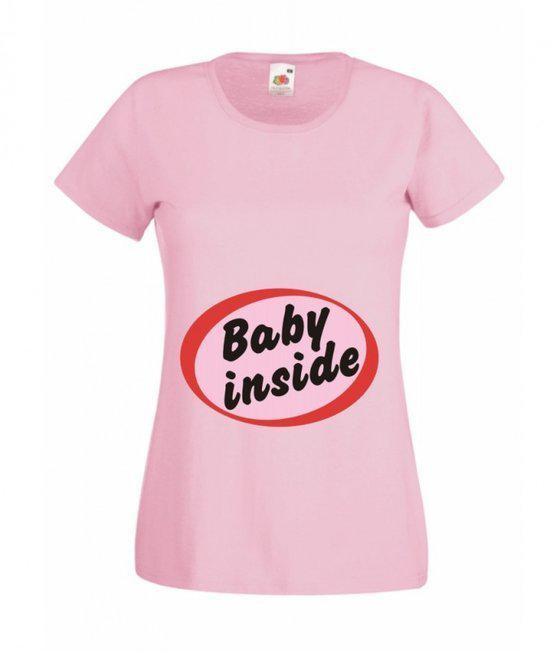 Mijncadeautje Dames T-shirt roze M Baby Inside