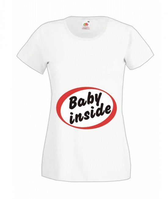 Mijncadeautje Dames T-shirt wit L Baby Inside