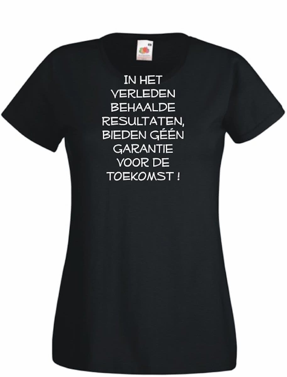 Mijncadeautje Dames T-shirt zwart (maat M) In het verleden behaalde resulaten