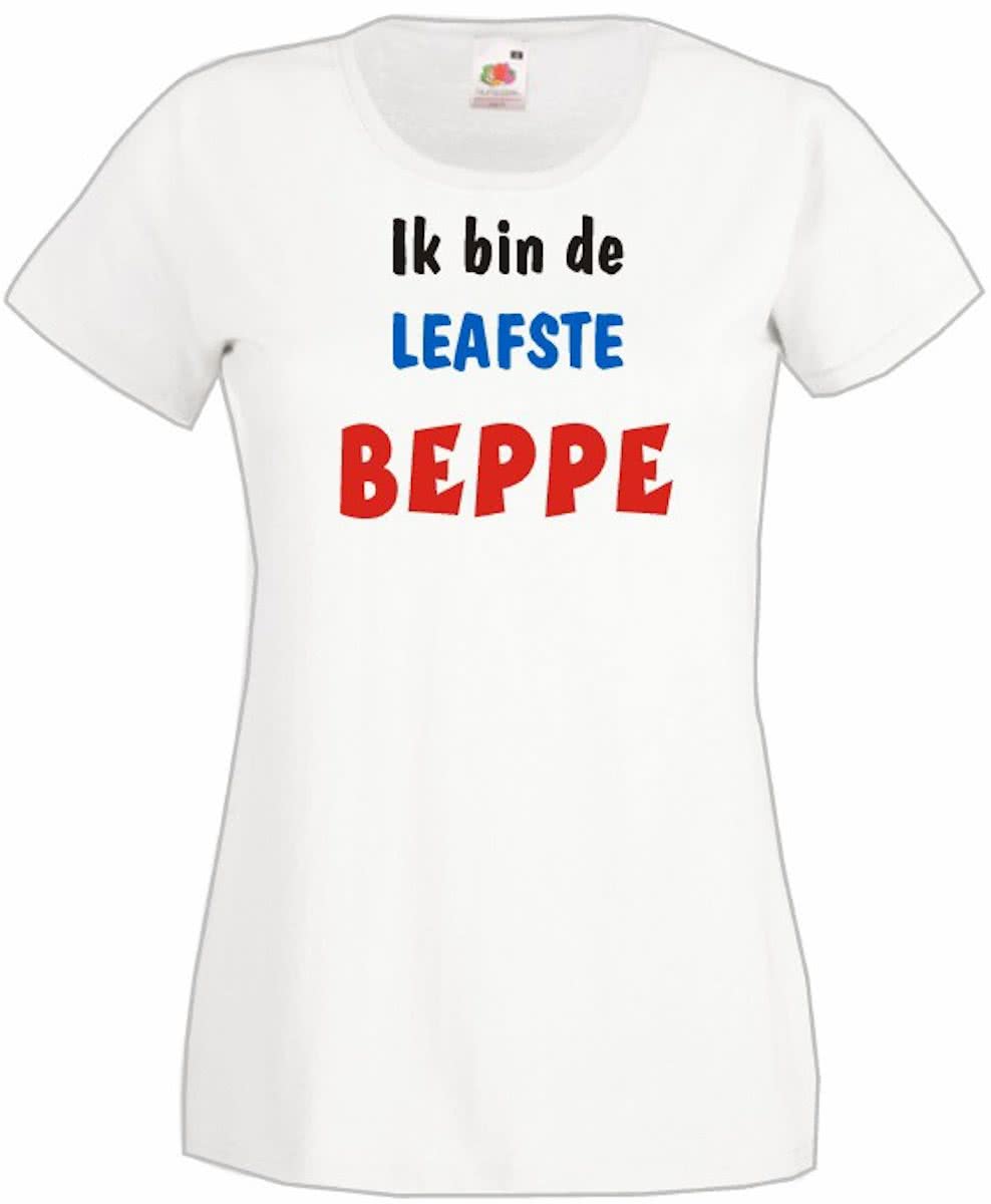 Mijncadeautje Frysl�n T-shirt Ik ben de leafste BEPPE Dames WIT (maat S)