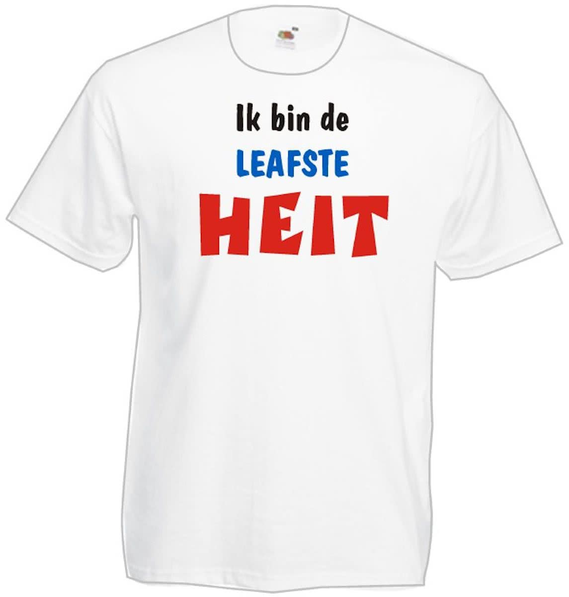 Mijncadeautje Frysl�n T-shirt Ik ben de leafste HEIT Heren WIT (maat XL)