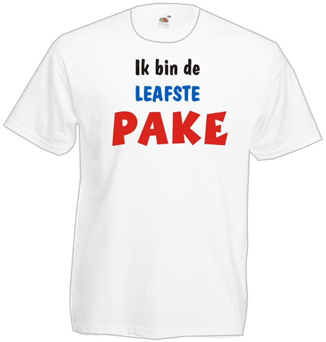 Mijncadeautje Frysl�n T-shirt Ik ben de leafste PAKE Heren WIT (maat M)