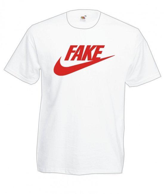 Mijncadeautje Heren Persiflage  T-shirt wit maat M Fake