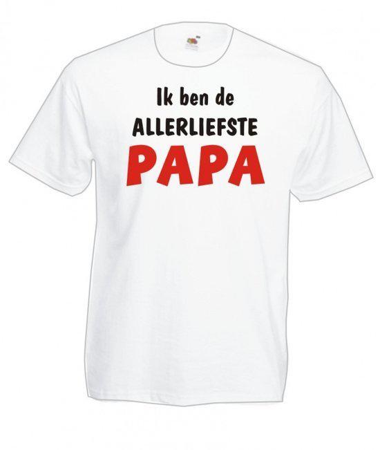 Mijncadeautje Heren T-shirt wit maat L De allerliefste Papa