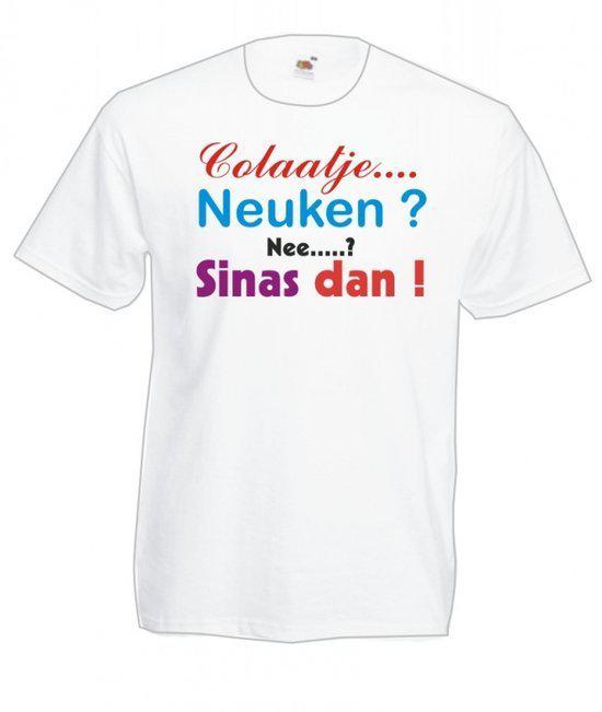 Mijncadeautje Heren T-shirt wit maat M Colaatje....