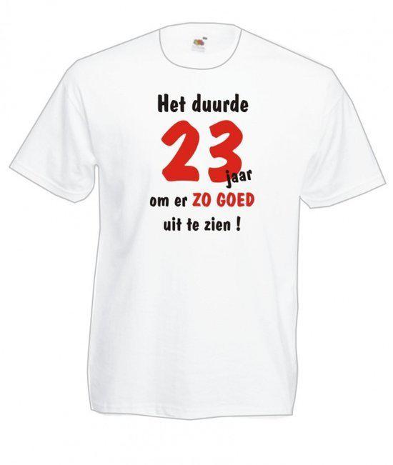 Mijncadeautje Heren leeftijd T-shirt Wit maat L Het duurde 23 jaar om er zo goed uit te zien