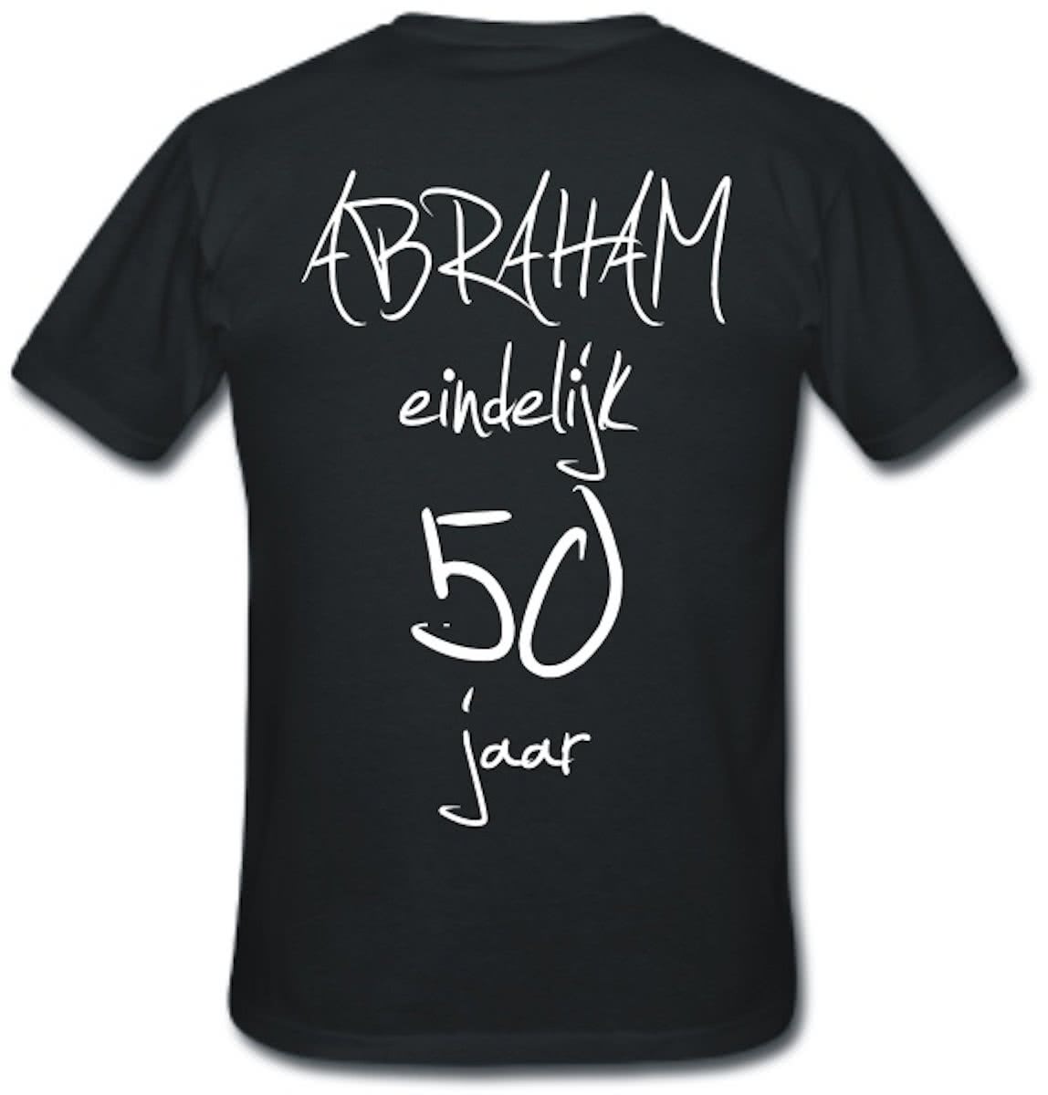 Mijncadeautje T-shirt - Abraham eindelijk 50 jaar - Heren Zwart (maat 3XL)