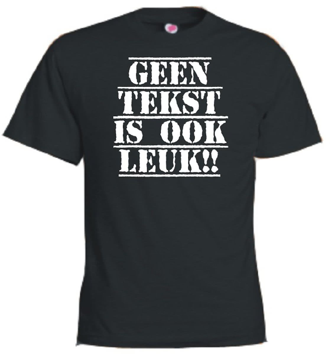 Mijncadeautje T-shirt - Geen tekst is ook leuk - Unisex Zwart (maat M)