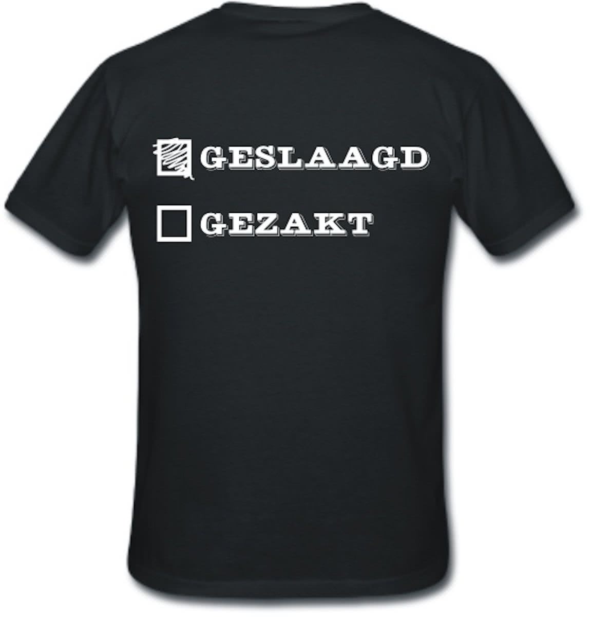 Mijncadeautje T-shirt - Geslaagd - gezakt - Unisex Zwart (maat 3XL)