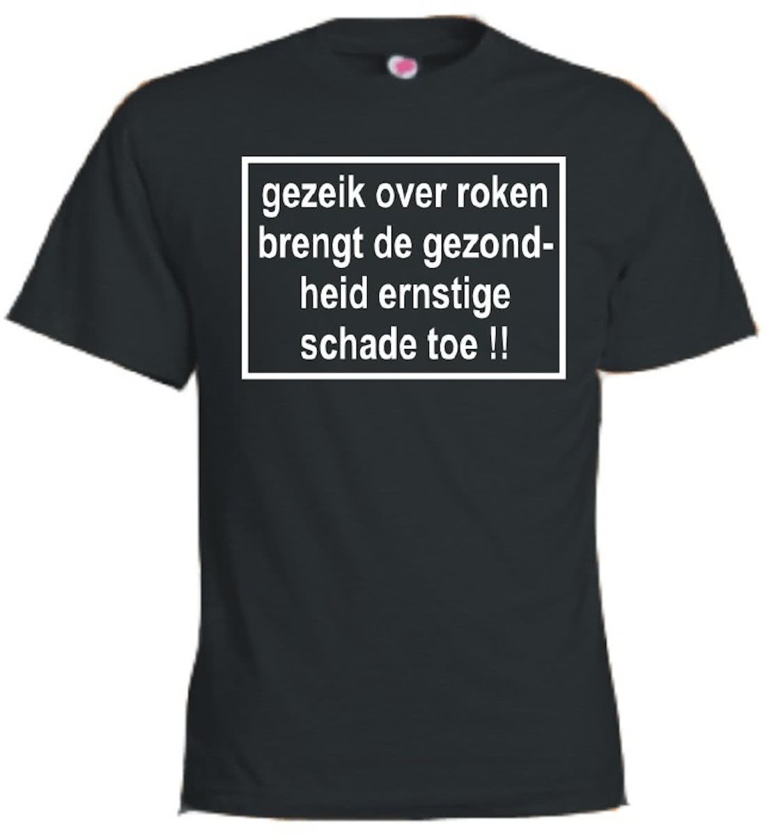 Mijncadeautje T-shirt - Gezeik over roken.... - Unisex Zwart (maat 3XL)