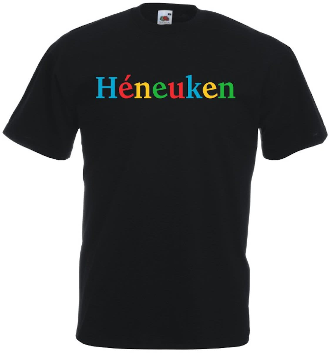 Mijncadeautje T-shirt - Héneuken (Full Colour) - Unisex Zwart (maat 3XL)