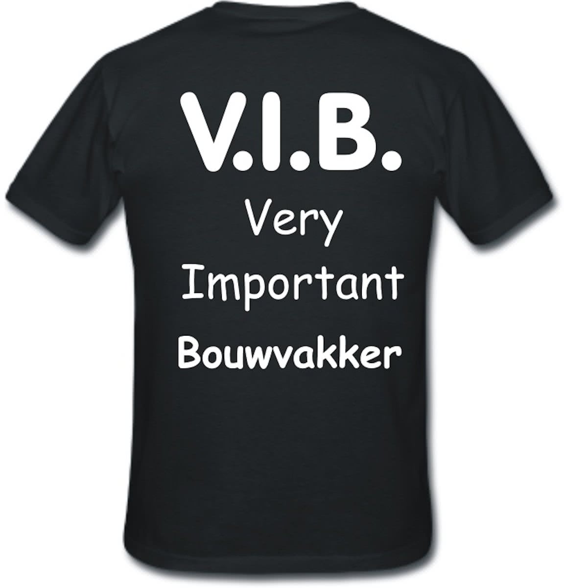 Mijncadeautje T-shirt - V.I.B. Very Important Bouwvakker - Heren Zwart (maat M)