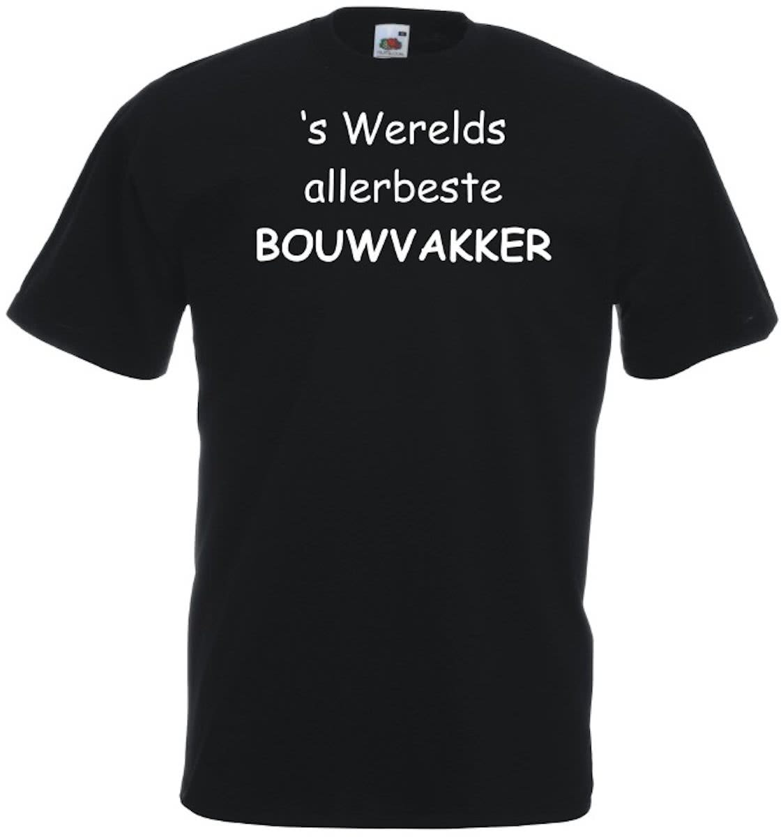 Mijncadeautje T-shirt - s Werelds beste Bouwvakker - Heren Zwart (maat 3XL)