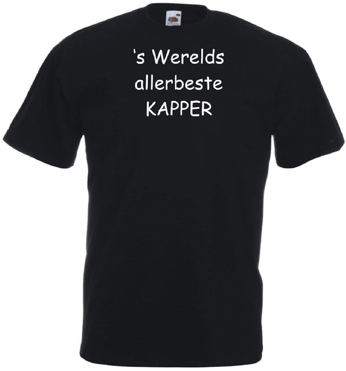   T-shirt - s Werelds beste Kapper - Heren Zwart (maat M)