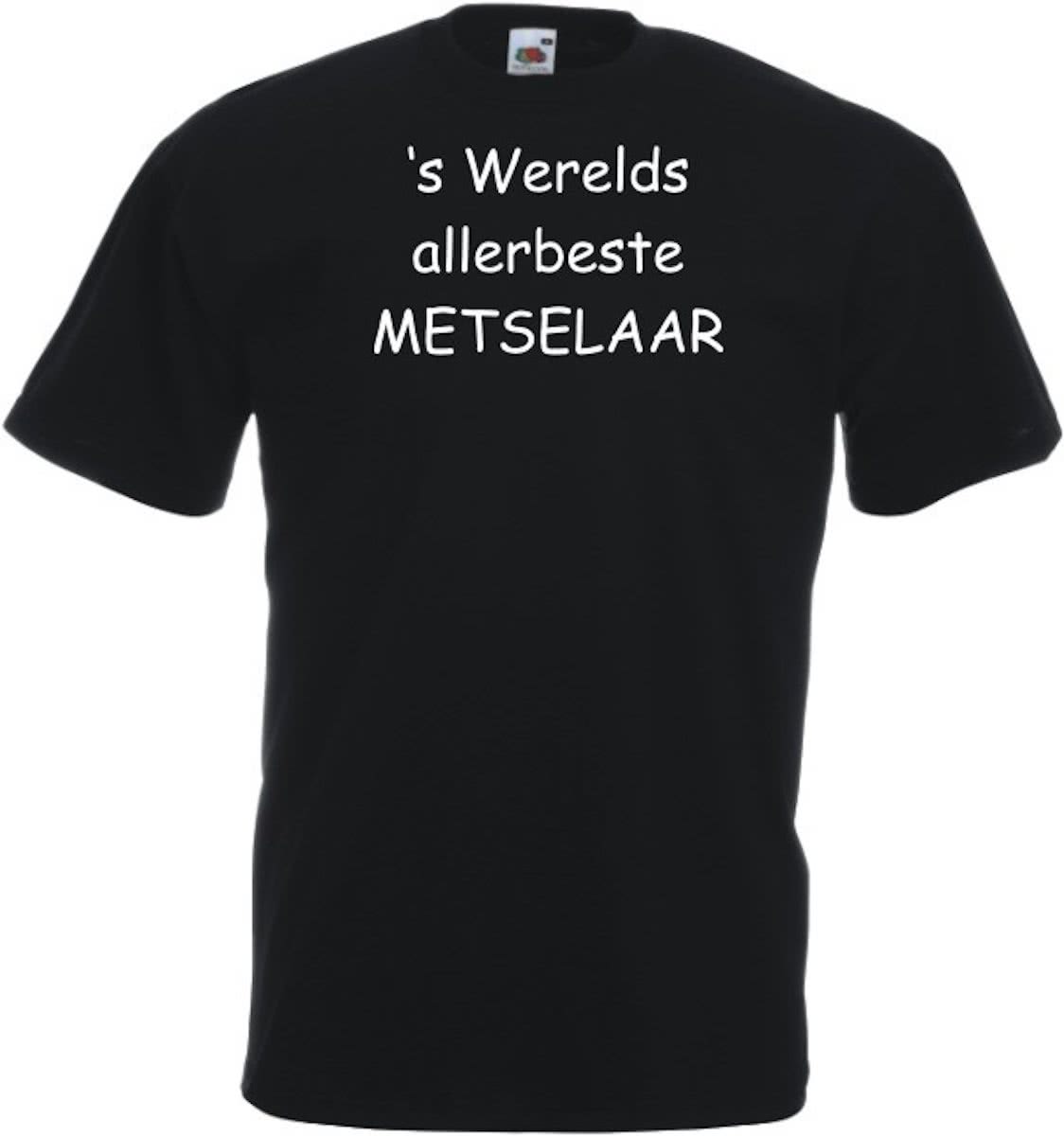   T-shirt - s Werelds beste Metselaar - Heren Zwart (maat M)