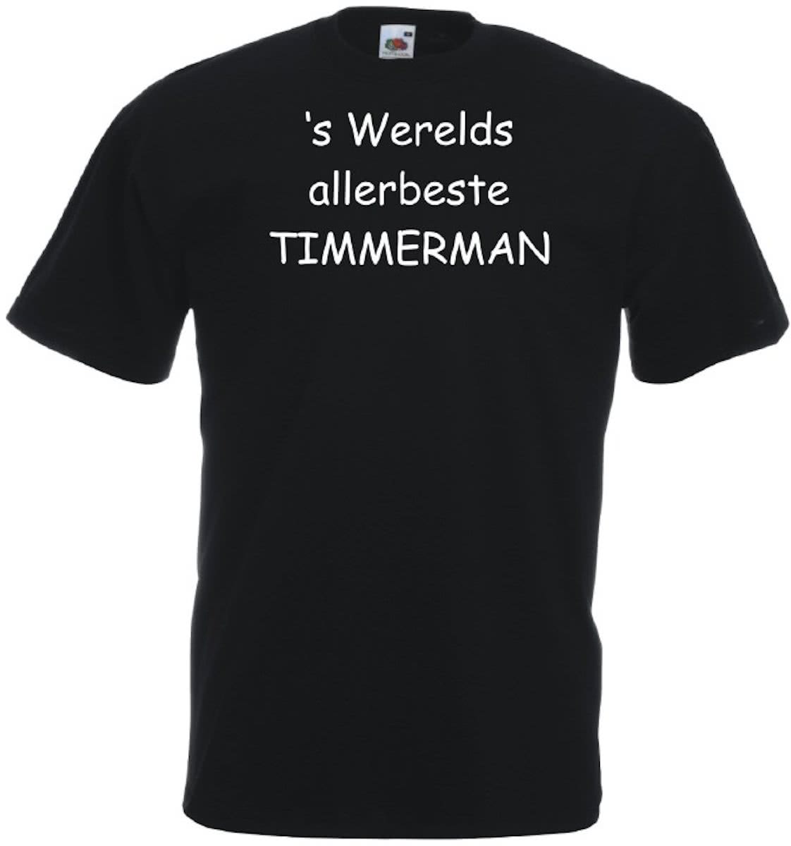 Mijncadeautje T-shirt - s Werelds beste Timmerman - Heren Zwart (maat L)