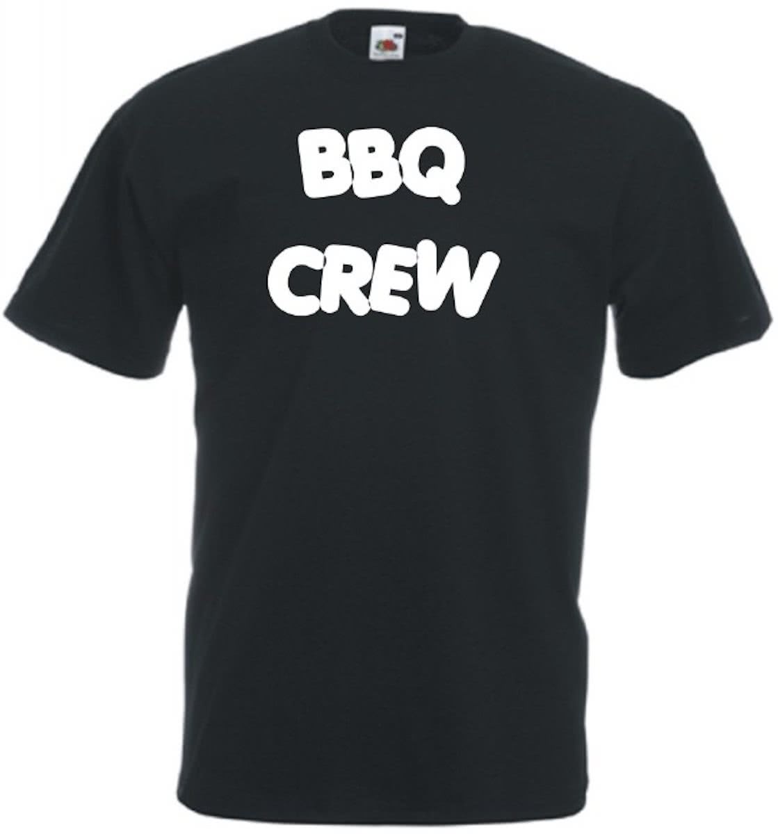 Mijncadeautje Unisex T-shirt zwart (maat L) BBQ Crew