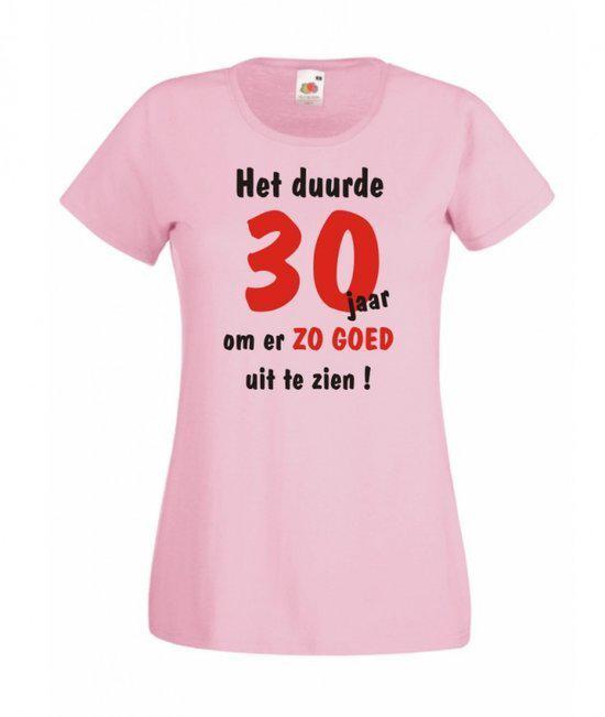 Mijncadeautje dames leeftijd T-shirt roze maat L Het duurde 30 jaar om er zo goed uit te zien