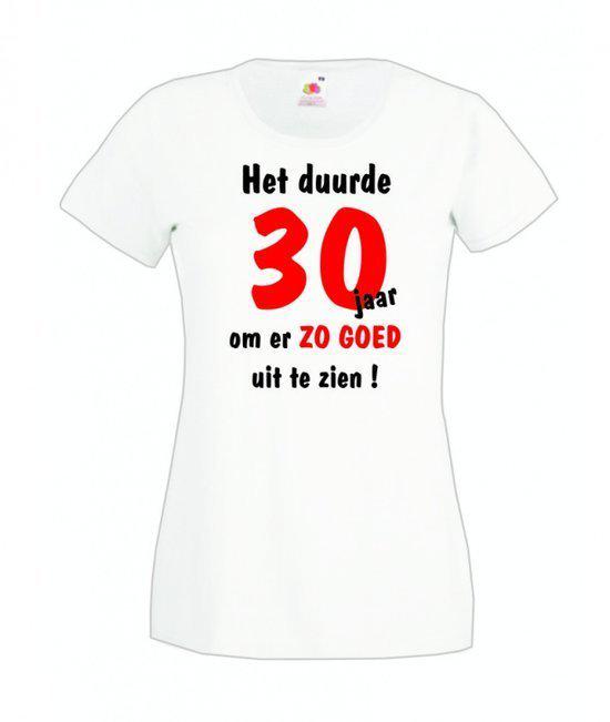 Mijncadeautje dames leeftijd T-shirt wit maat M Het duurde 30 jaar om er zo goed uit te zien