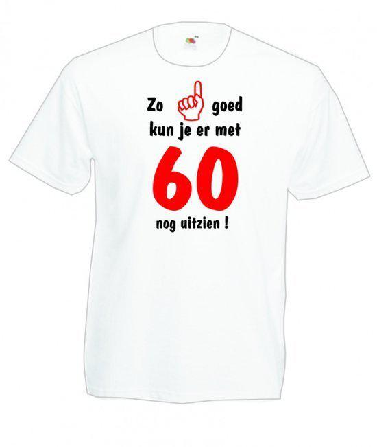 Mijncadeautje heren leeftijd T-shirt wit maat XXL Zo goed kun je er met 60 nog uitzien