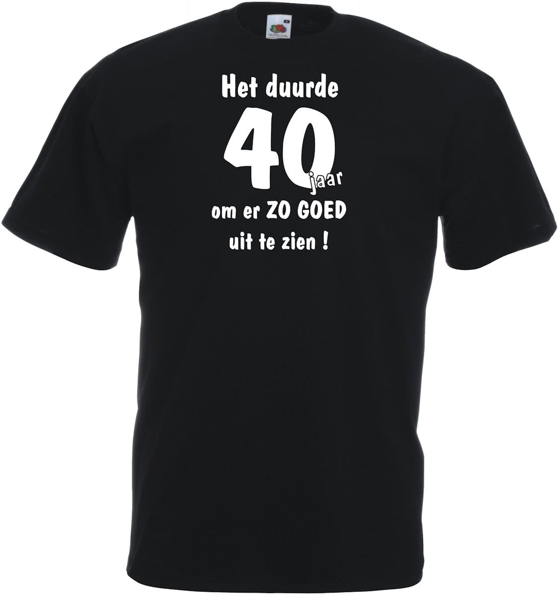 Unisex T-shirt - Het duurde 40 jaar - zwart - maat L