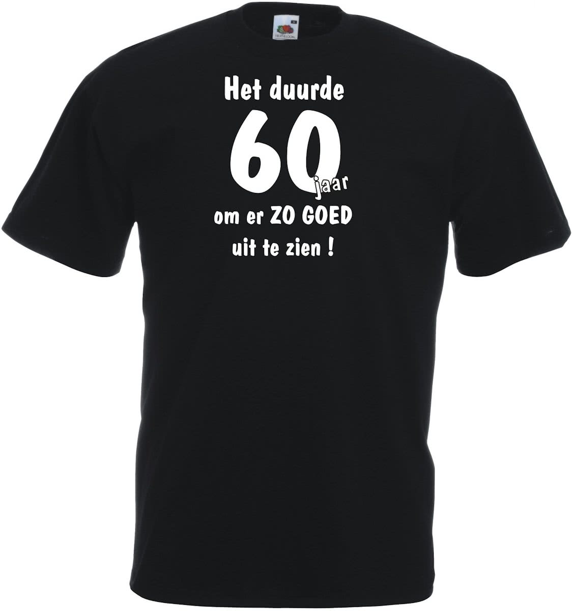 Unisex T-shirt - Het duurde 60 jaar - zwart - maat L