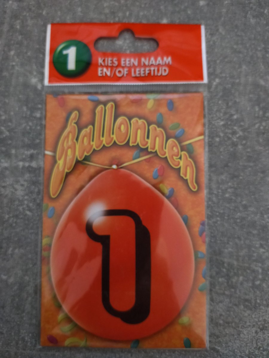 Ballon cijfer 1