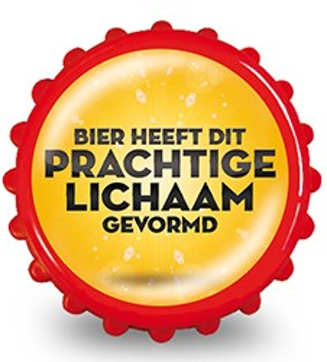 Bier heeft dit prachtige lichaam gevormd Magneet flesopener