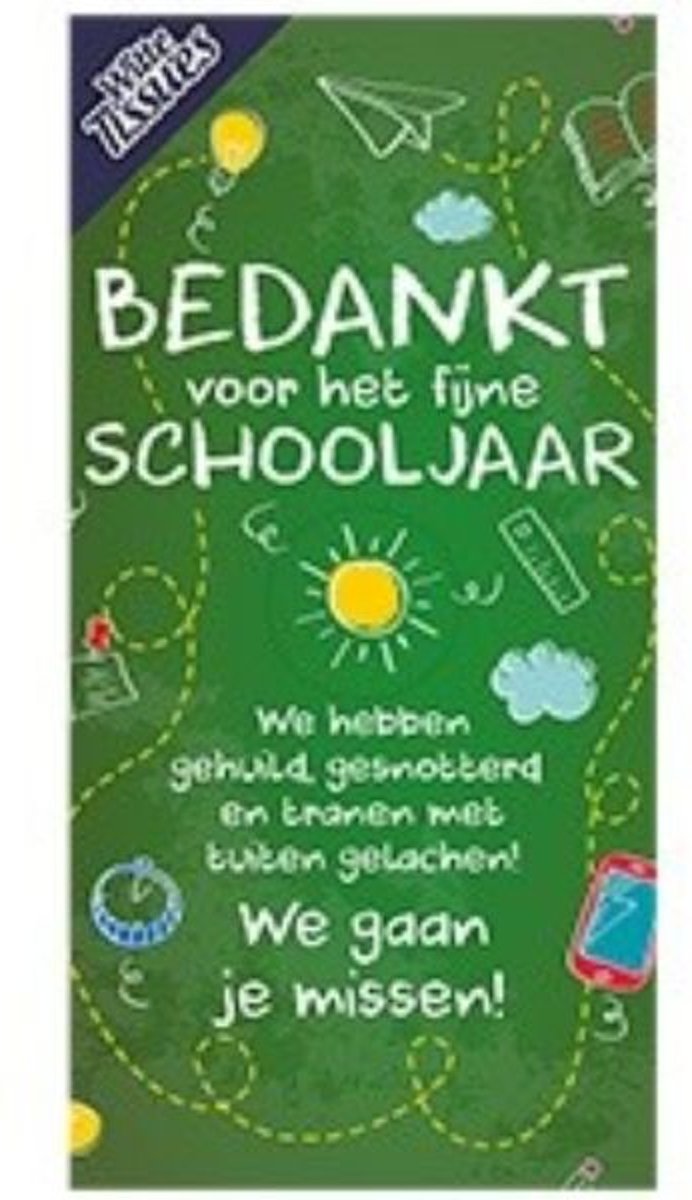 Tissuebox bedankt voor het fijne schooljaar