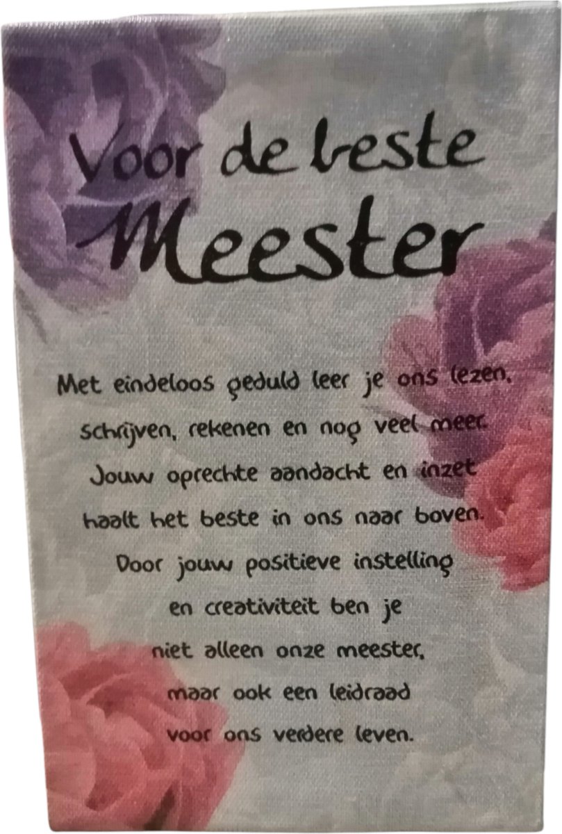 Voor de beste Meester - canvas