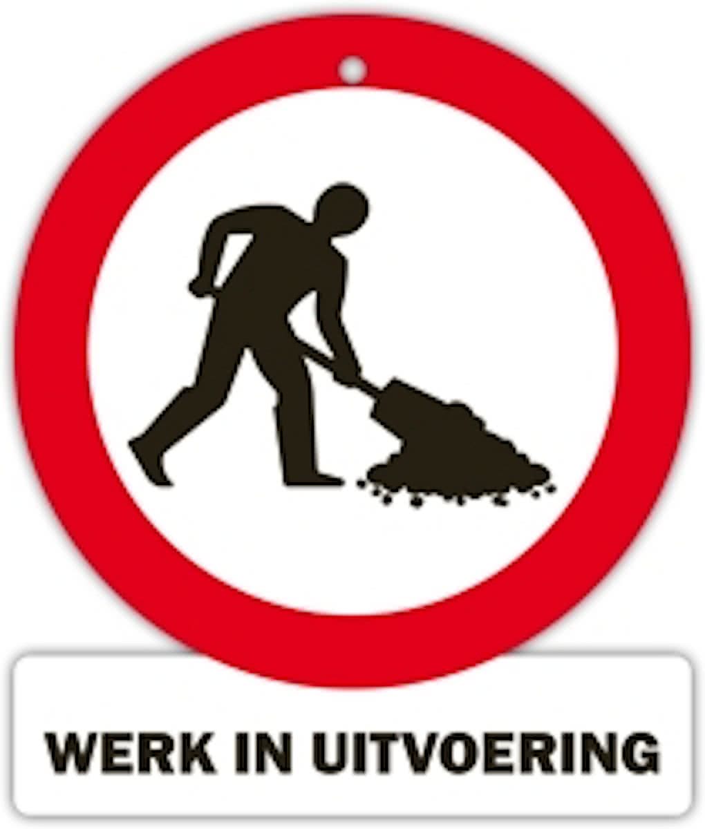verkeersbord - werk in uitvoering