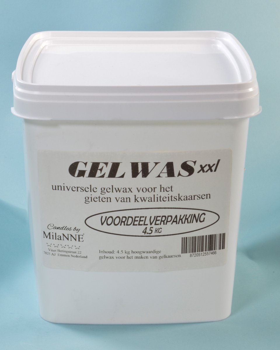 Gelwax Kaarsenwas, 4.5 kg voordeel emmer - Gemaakt door Candles by Milanne - BEKIJK VIDEO