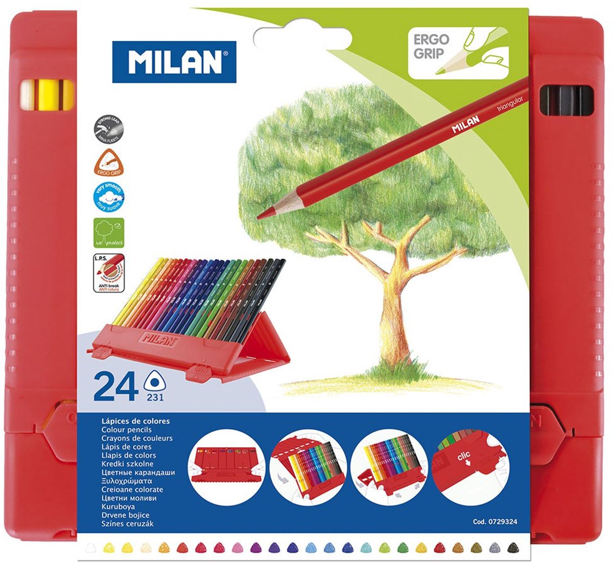   Flexibox 24 Driehoekige Kleurpotloden Veelkleurig