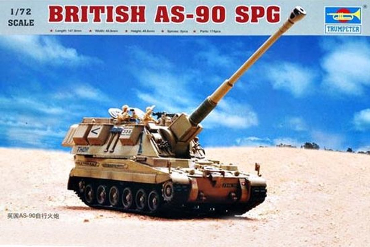 Military British AS-90 Self-Propelled Howitzer