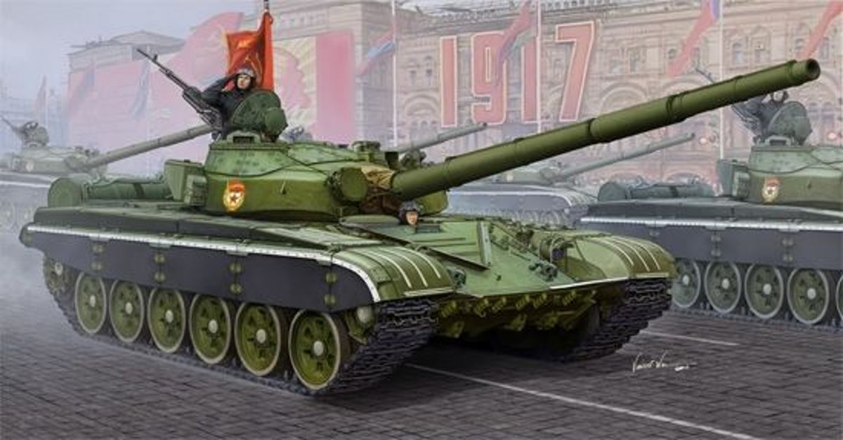 Military Russian T-72B MBT