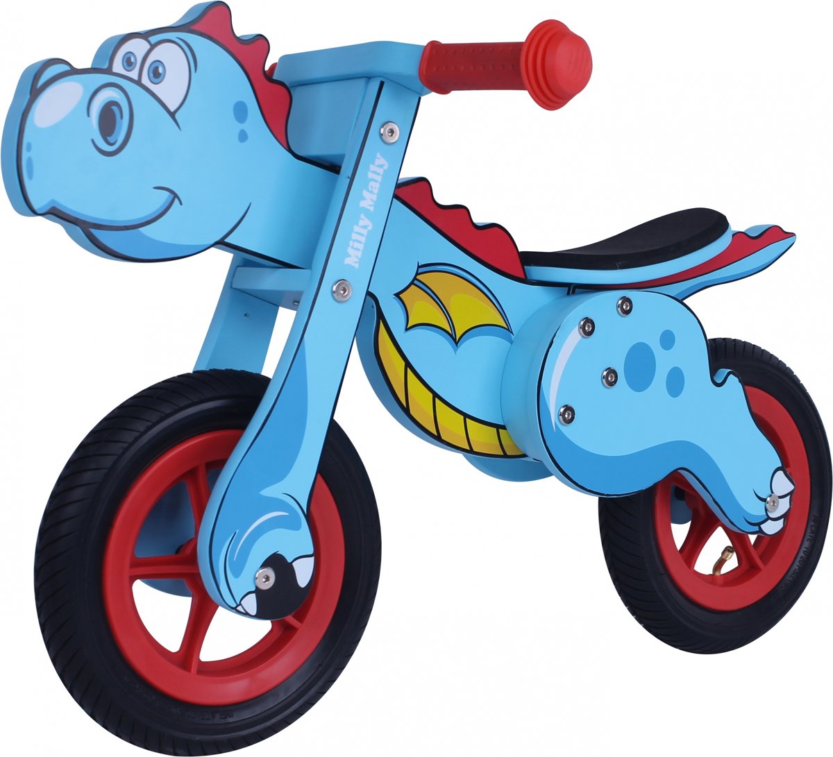 Milly Mally Dino Mini Loopfiets - Loopfiets - Jongens en meisjes - Blauw - 12 Inch