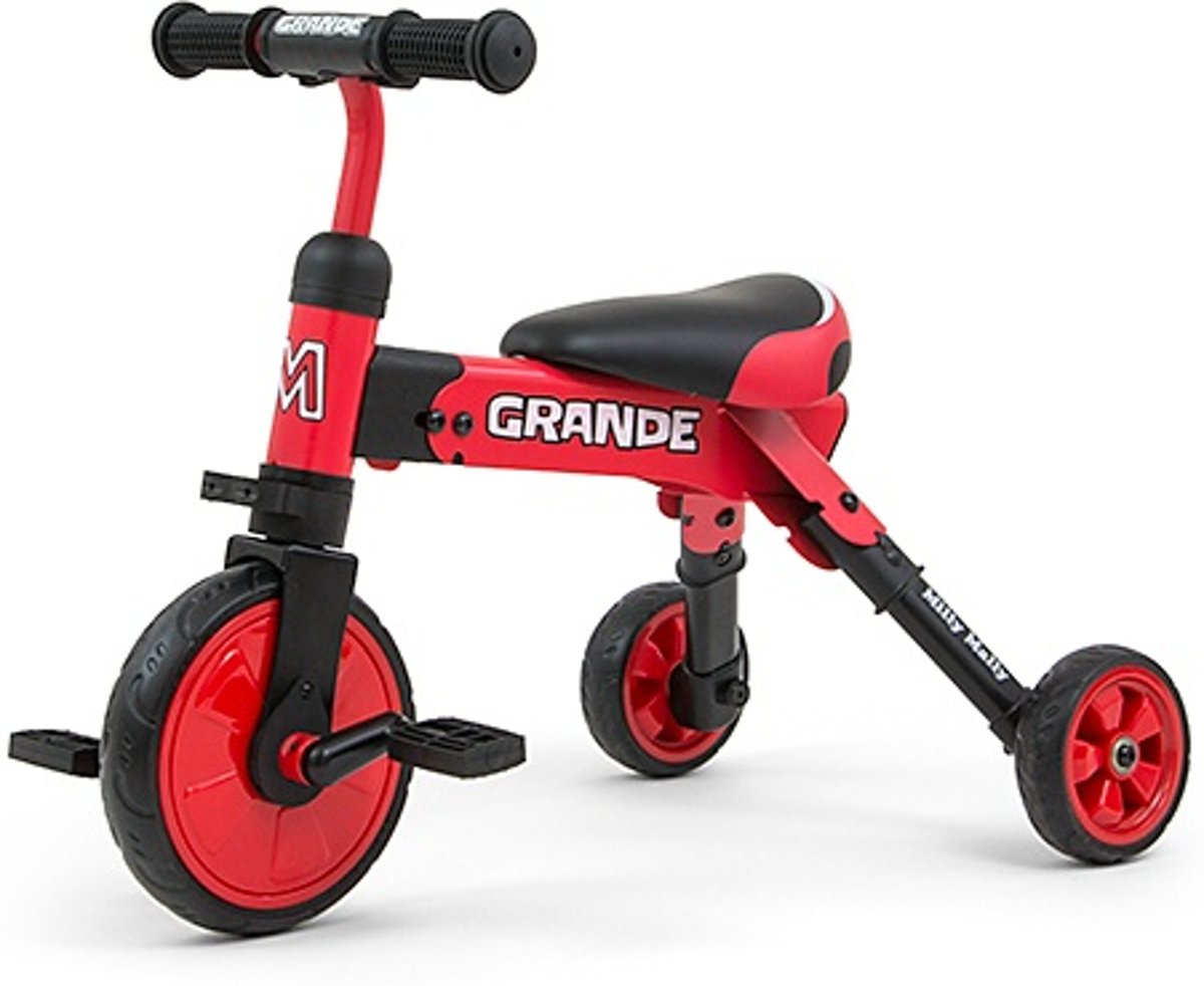 Milly Mally Grande 2-in-1 - Loopfiets - Jongens en meisjes - Rood