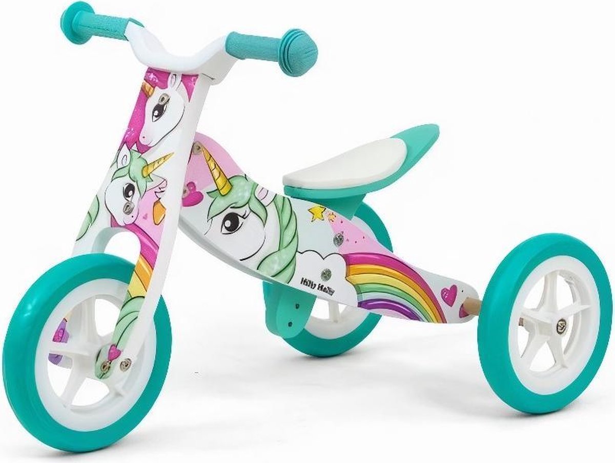 Milly Mally Loopfiets - Loopfiets - Unisex - Wit;Turquoise