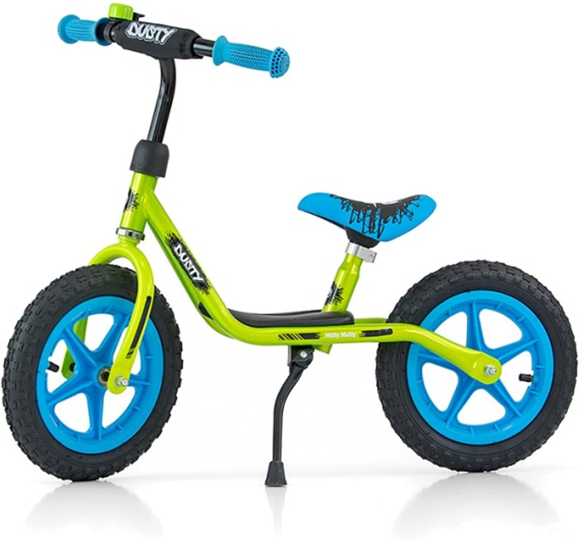 Milly Mally Loopfiets Dusty - Loopfiets - Jongens en meisjes - Groen;Blauw - 12 Inch