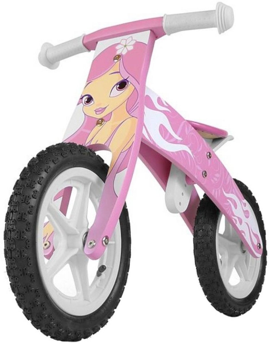 Milly Mally Loopfiets Flip Pink - Loopfiets - Jongens en meisjes - Roze - 12 Inch