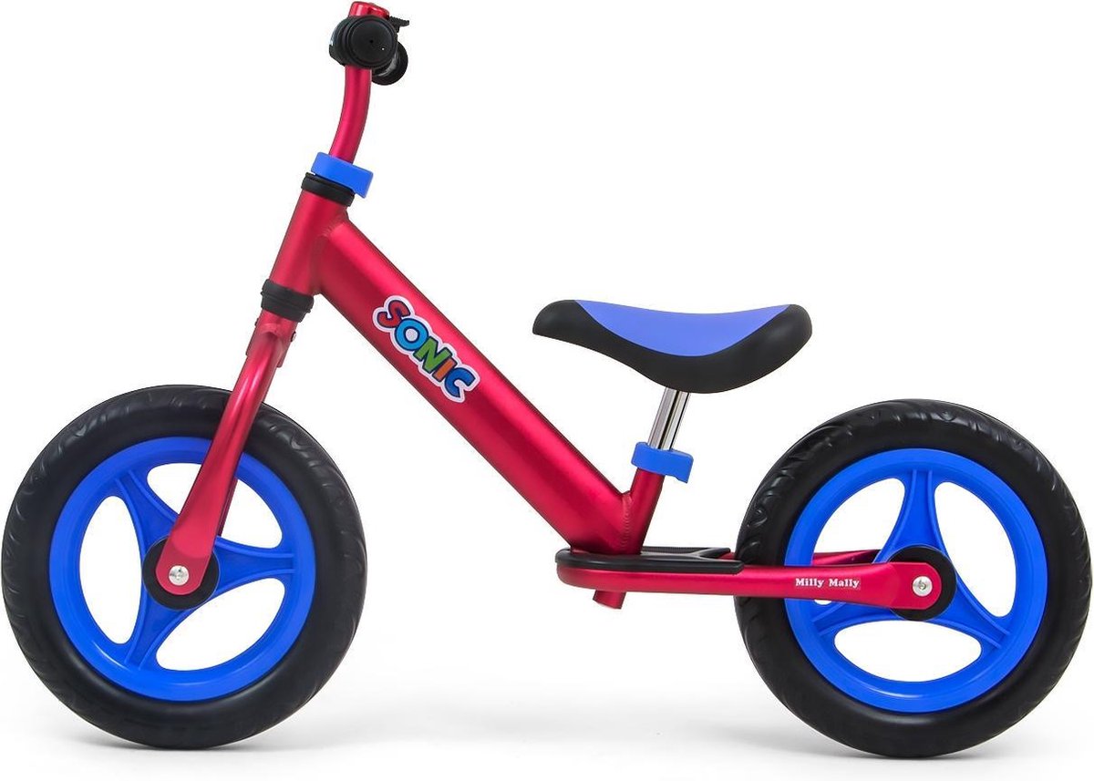 Milly Mally Loopfiets Sonic - Loopfiets - Jongens en meisjes - Rood - 12 Inch