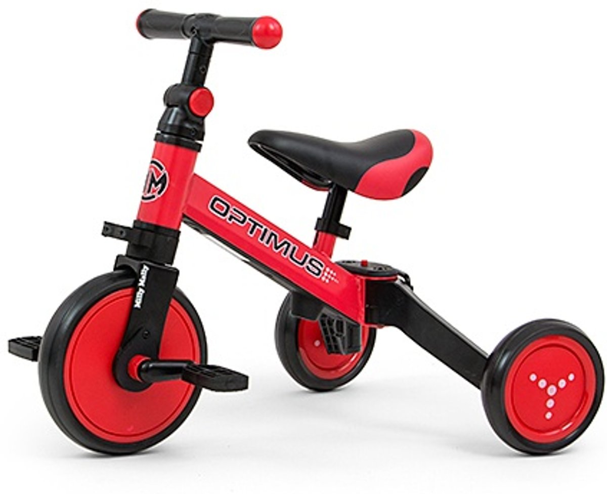 Milly Mally Optimus 3-in-1 - Loopfiets - Jongens en meisjes - Rood